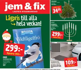 Förhandsgranska reklamblad Aktuella reklamblad Jem & Fix från butik Jem & Fix gäller från 16/11/2025