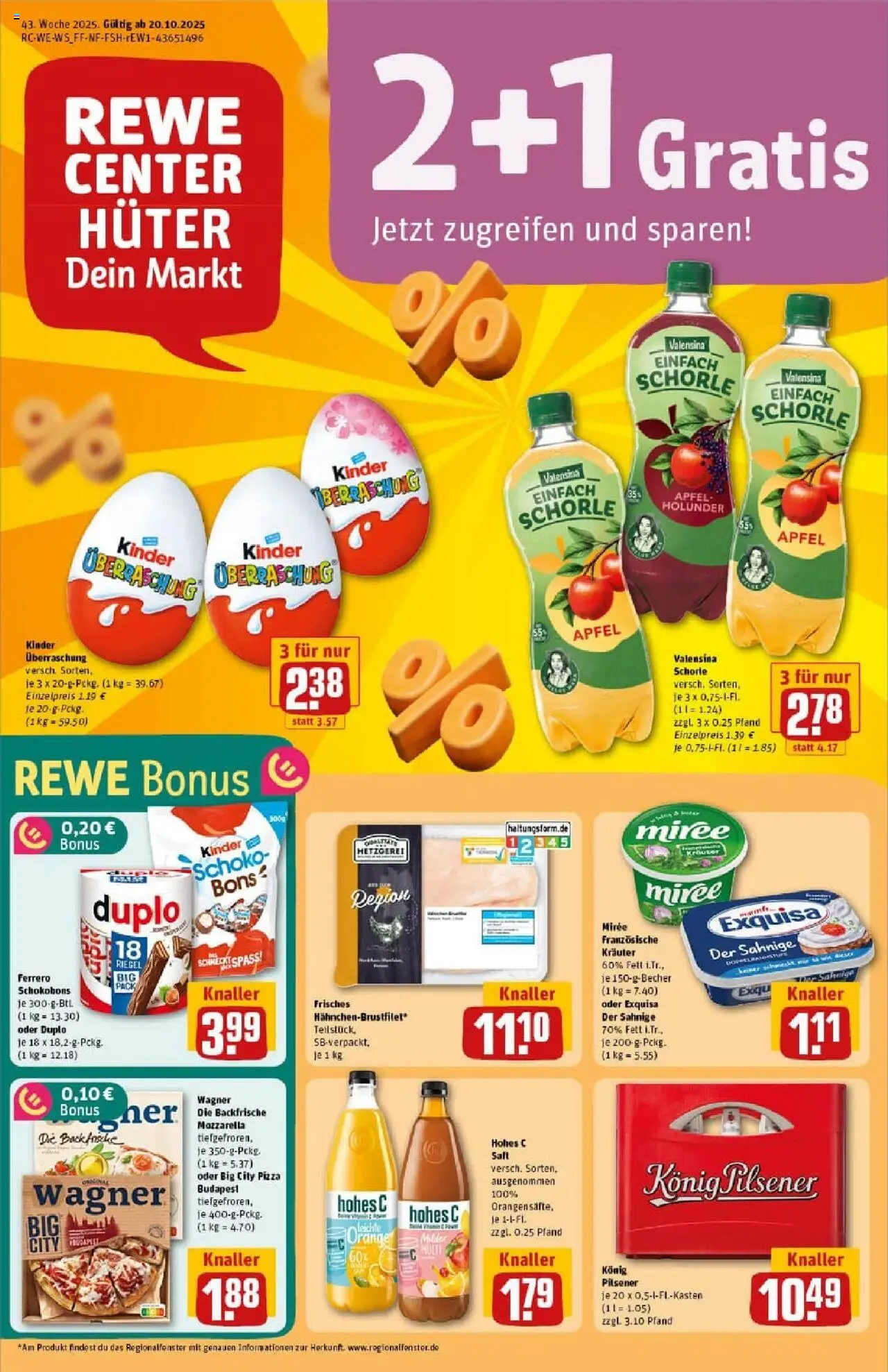 REWE Prospekt ab 19.10.2025 nächste Woche - Prospekt Wirges	