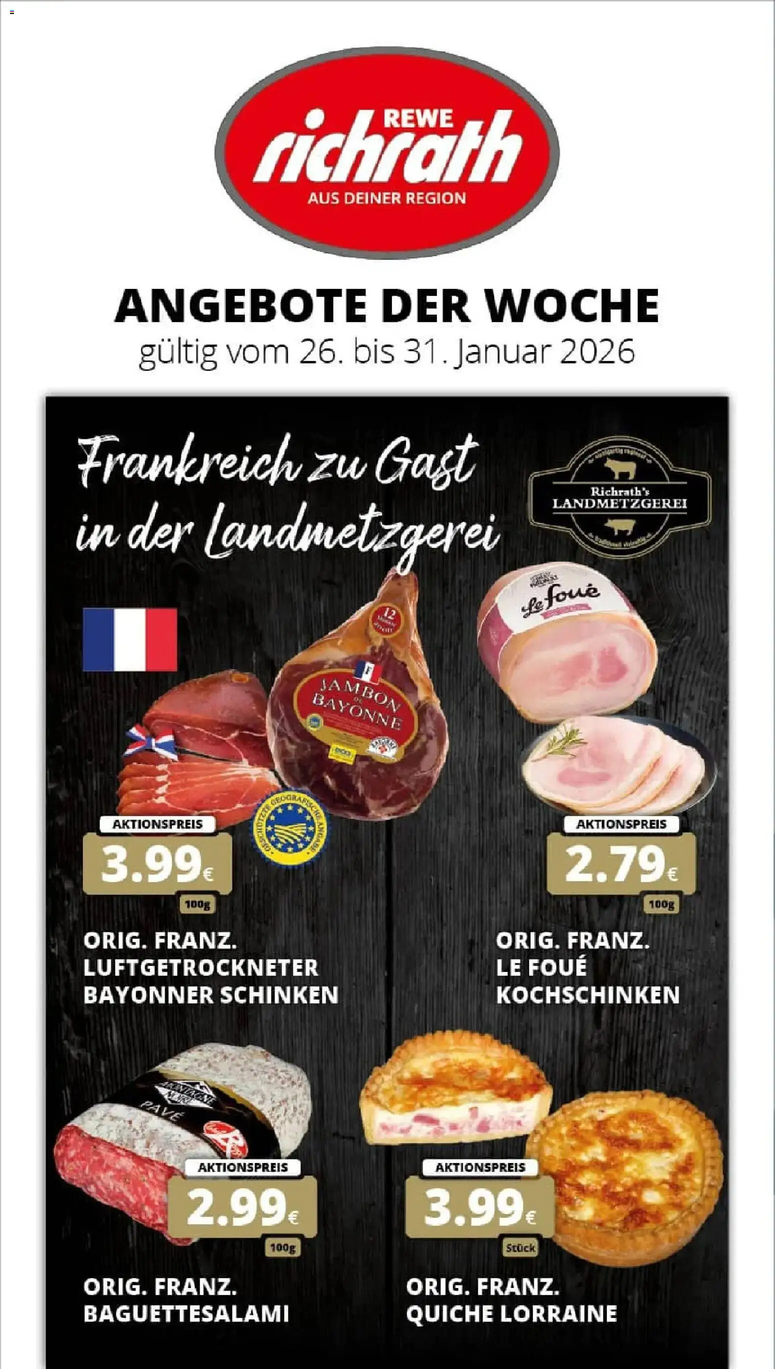 Vorschau von dem Prospekt des Geschäftes Rewe, gültig ab dem 26.01.2026 - Salami, Schinken