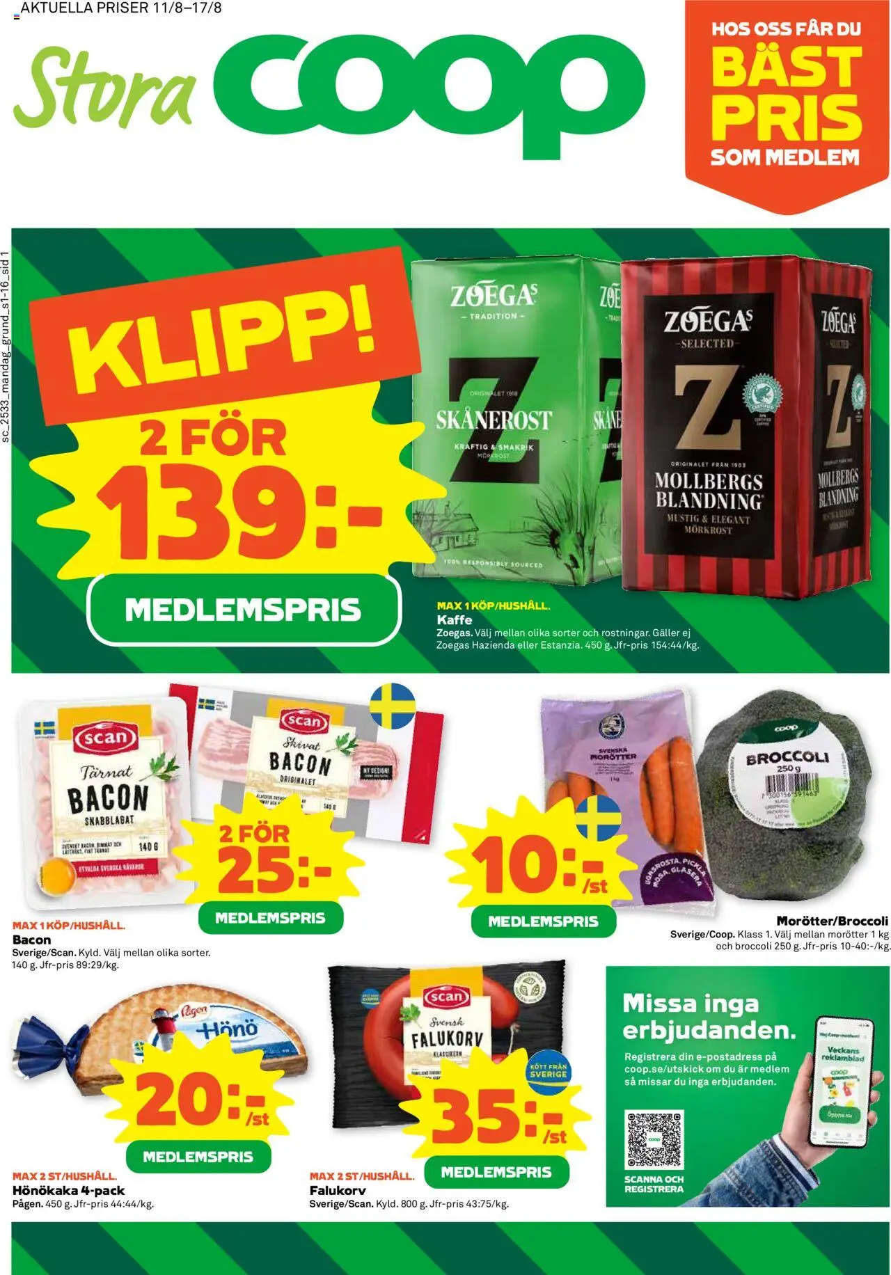 Boden är giltig 11/08 2025 > Veckans Erbjudanden gäller från 11/08/2025 till 17/08/2025 sidnummer 1
