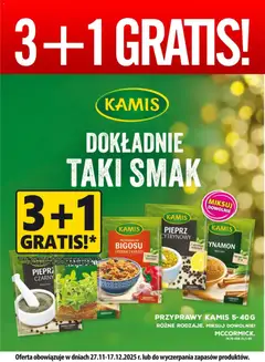 Pogląd gazetki "Promocja - Przyprawy Kamis 3+1 Gratis" ze sklepu Prim Market ważnej od 27.11.2025