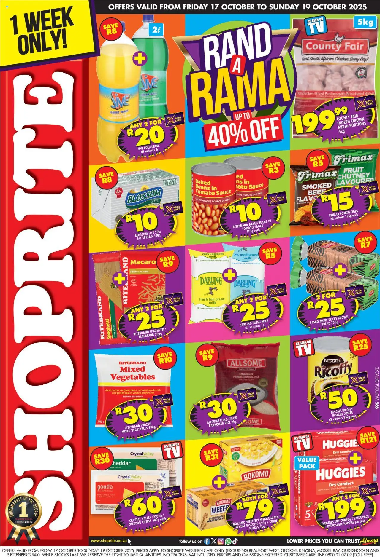 Shoprite Western Cape - Rand A Rama 17/10 - 19/10/2025 >> Catalogue