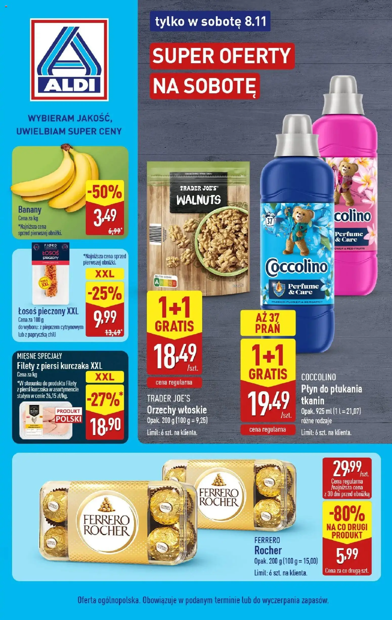 Pogląd gazetki "Super oferty na sobotę 08.11 w ALDI" ze sklepu Aldi ważnej od 07.11.2025