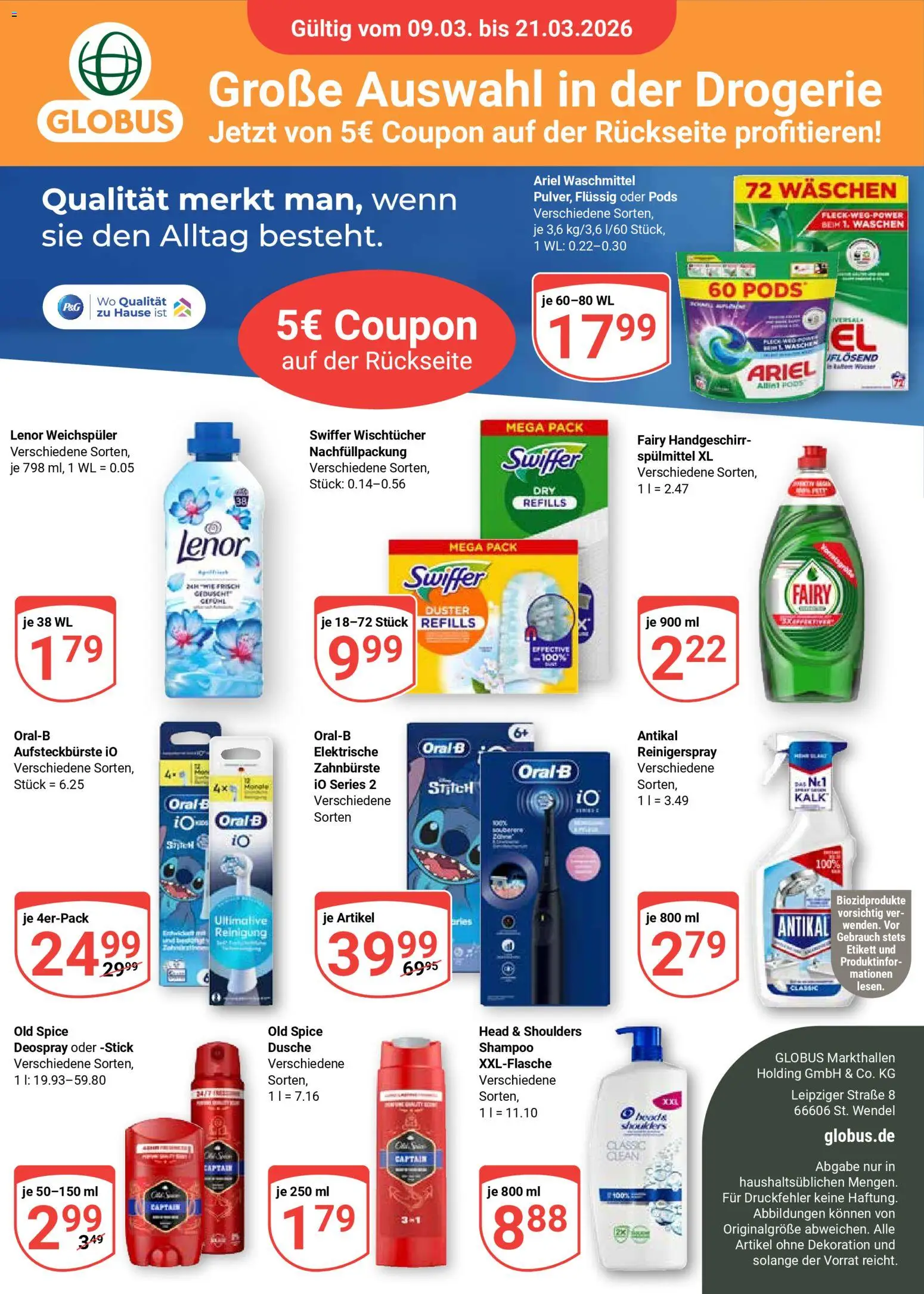 Vorschau von dem Prospekt des Geschäftes Globus, gültig ab dem 09.03.2026