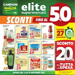 Anteprima dell'opuscolo Attuale volantino dal negozio Elite Supermercati valido da 14/11/2025