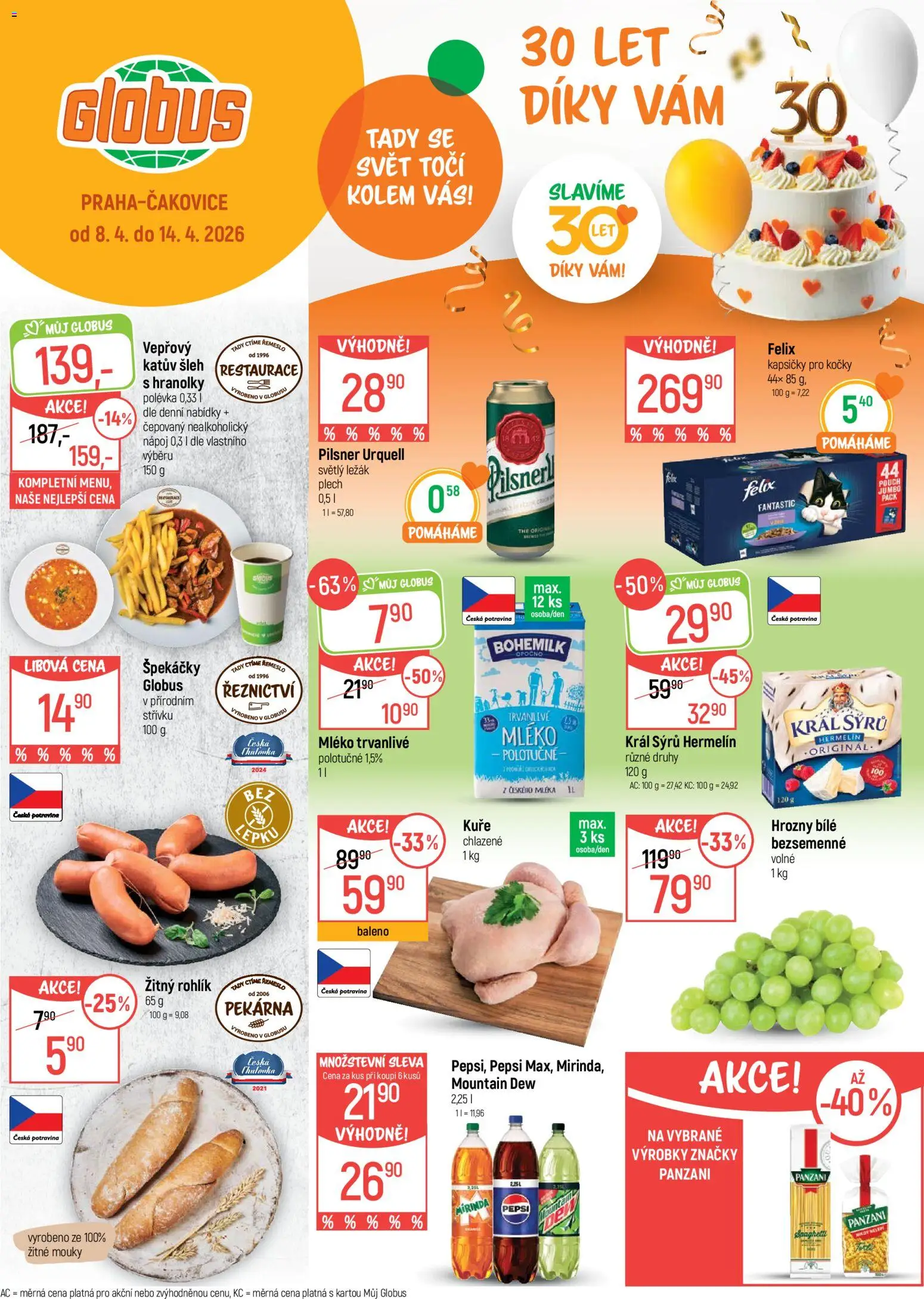 Náhled nabídky: Globus Globus leták - Praha Čakovice platný od 08.04.2026