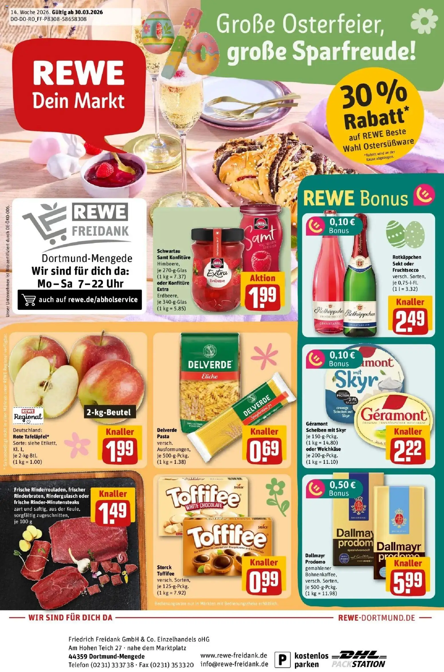 Vorschau von dem Prospekt des Geschäftes Rewe, gültig ab dem 30.03.2026
