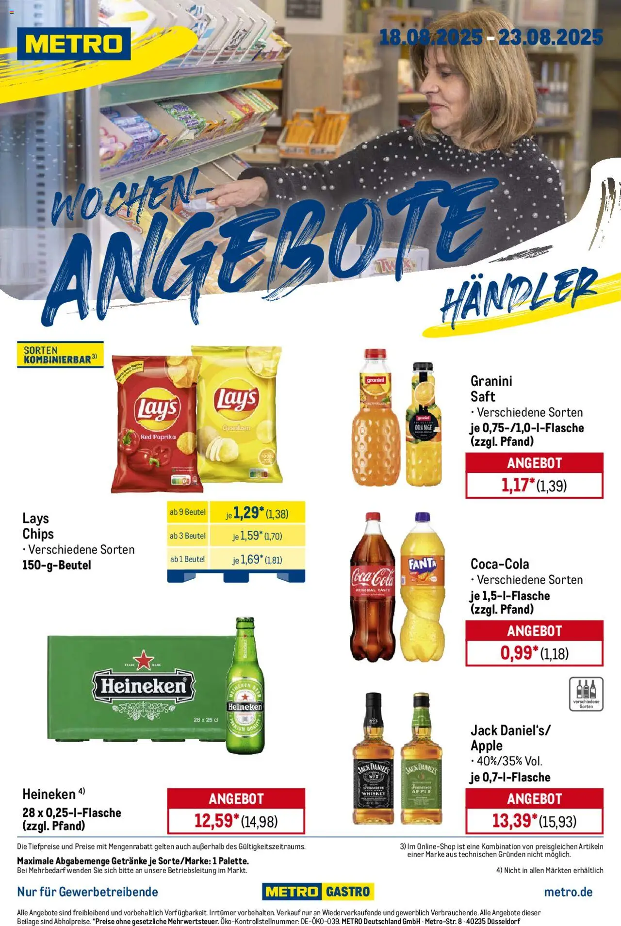 Metro Prospekt ab 18.08.2025 - Wochen-Angebote Händler