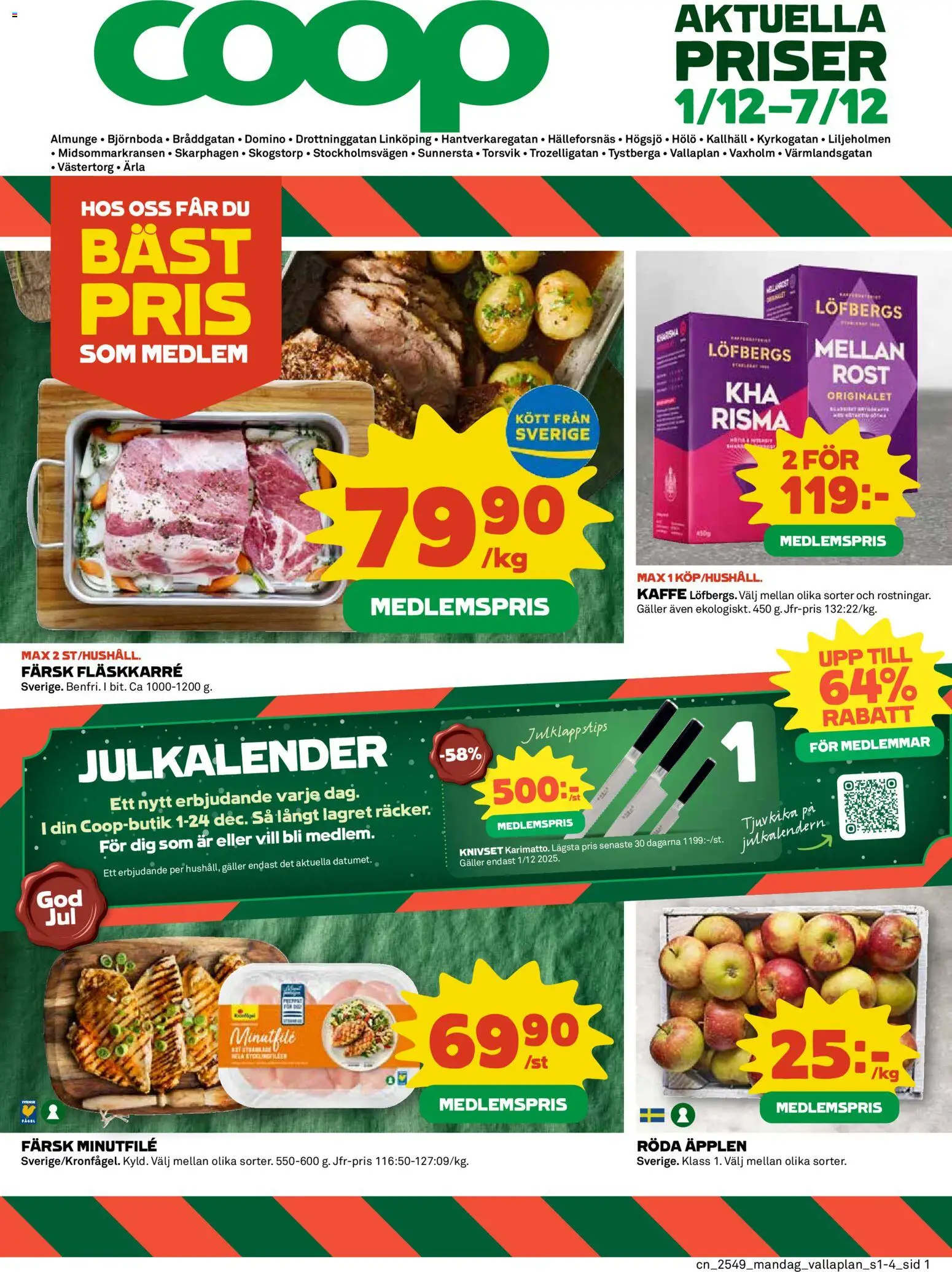 Förhandsgranska reklamblad Almunge från butik Coop gäller från 01/12/2025
