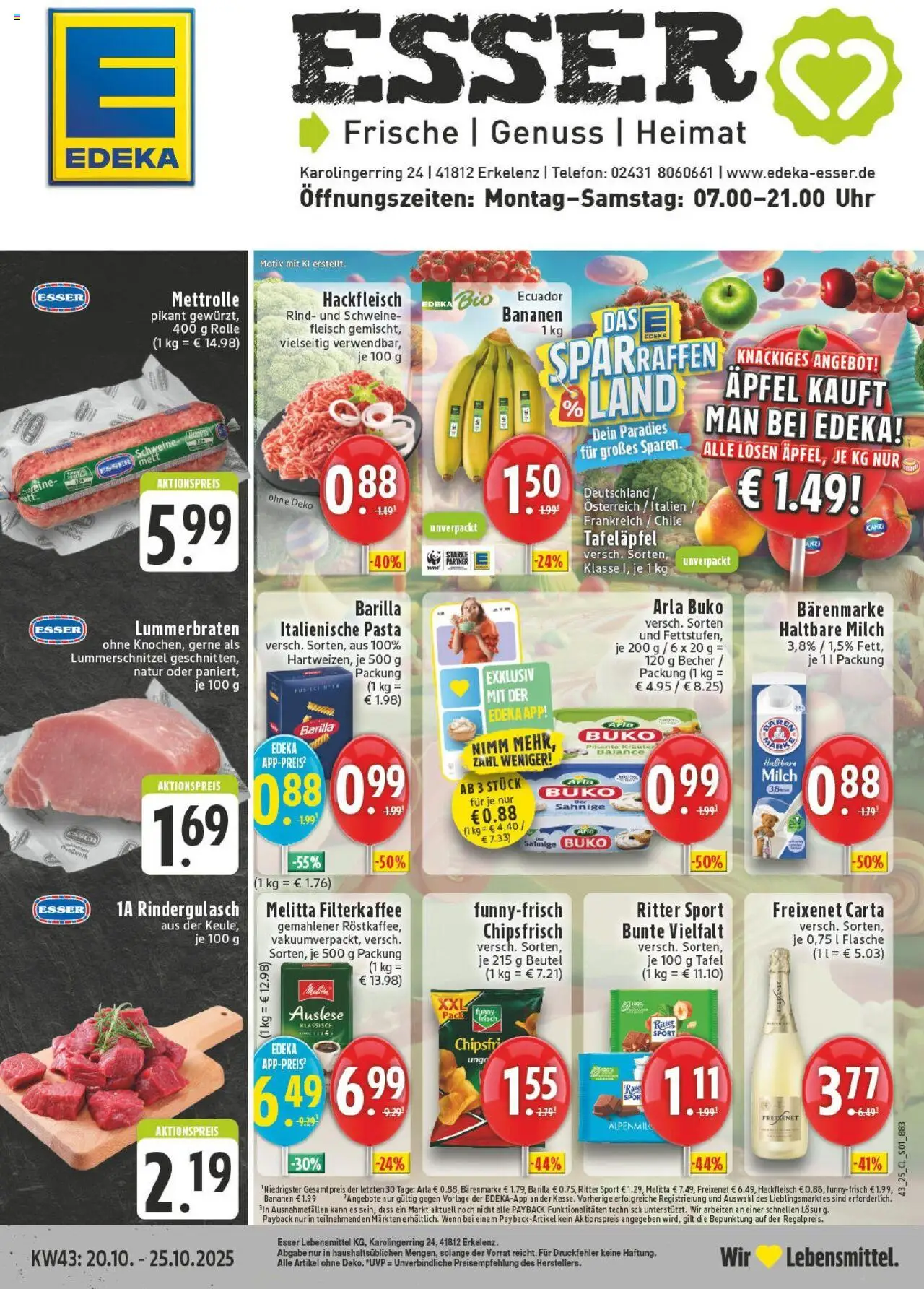 EDEKA Prospekt ab 19.10.2025 - Prospekt Erkelenz Online