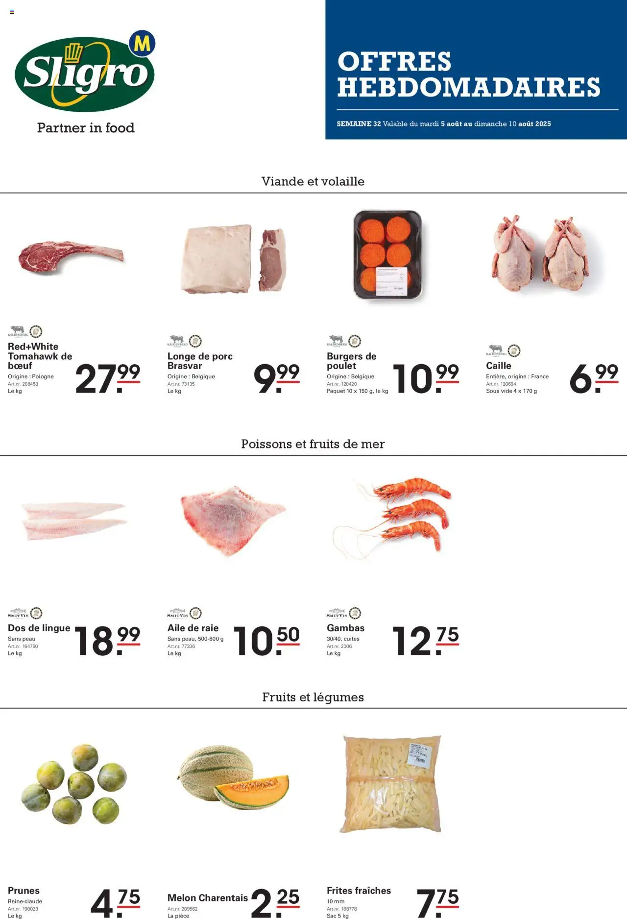 Sligro shop Publicité geldig vanaf 05/08/2025 - Paginanummer 1