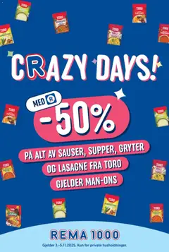 Forhåndsvis Crazy Days fra butikk Rema 1000 gyldig fra 03/11/2025