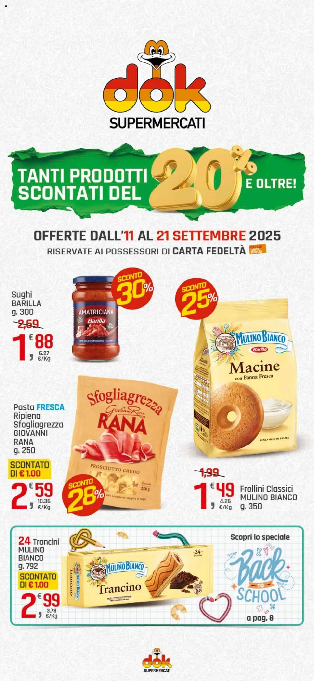 Volantino DOK valido da 11/09/2025 numero di pagina 1