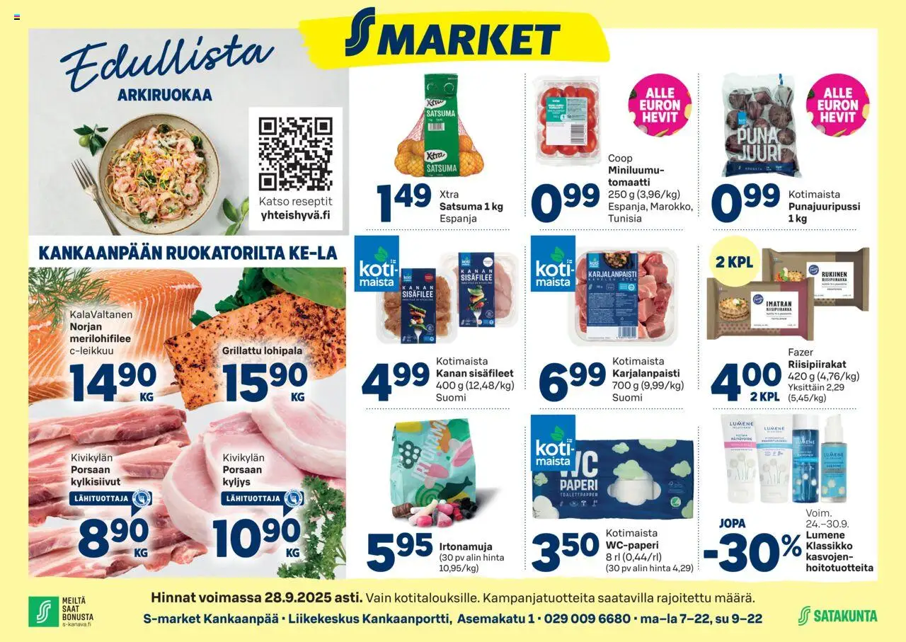 S-market-kaupan Kankaanpää voimassa 24/09/2025 - Sivulla 1