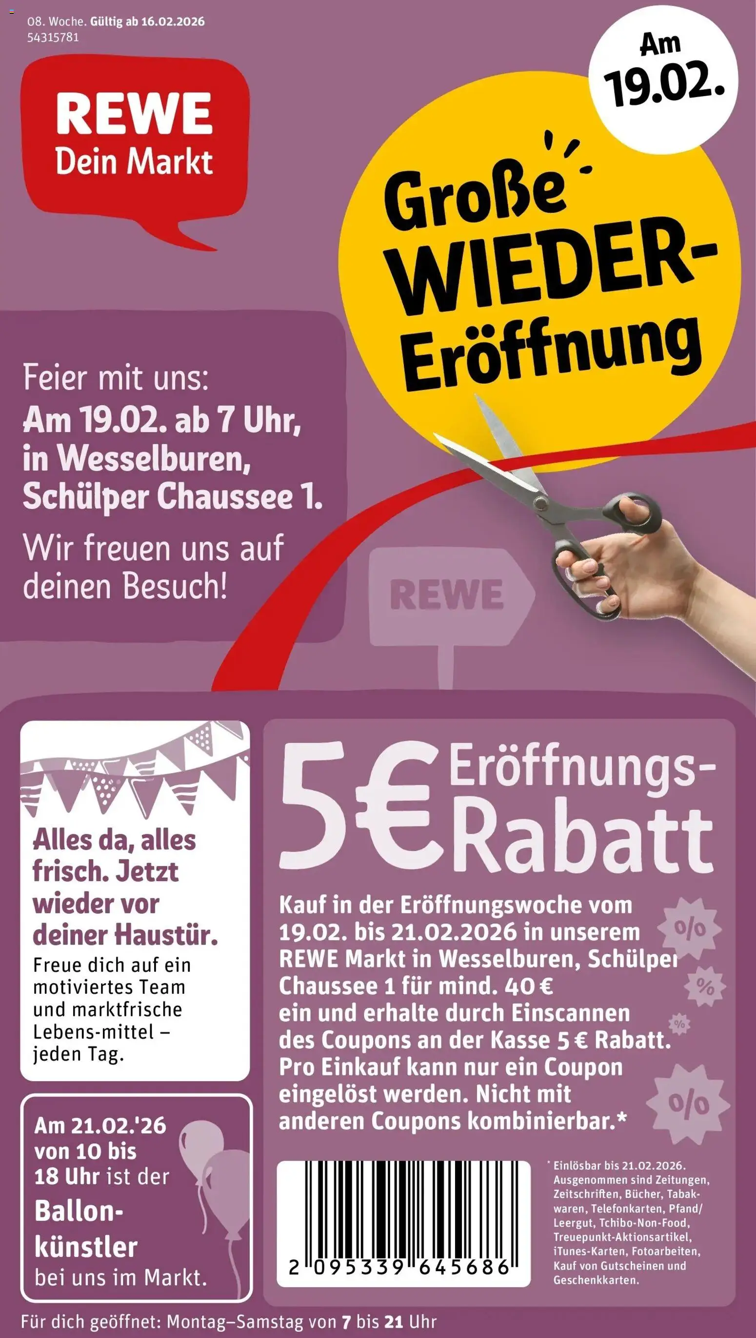 Vorschau von dem Prospekt des Geschäftes Rewe, gültig ab dem 16.02.2026