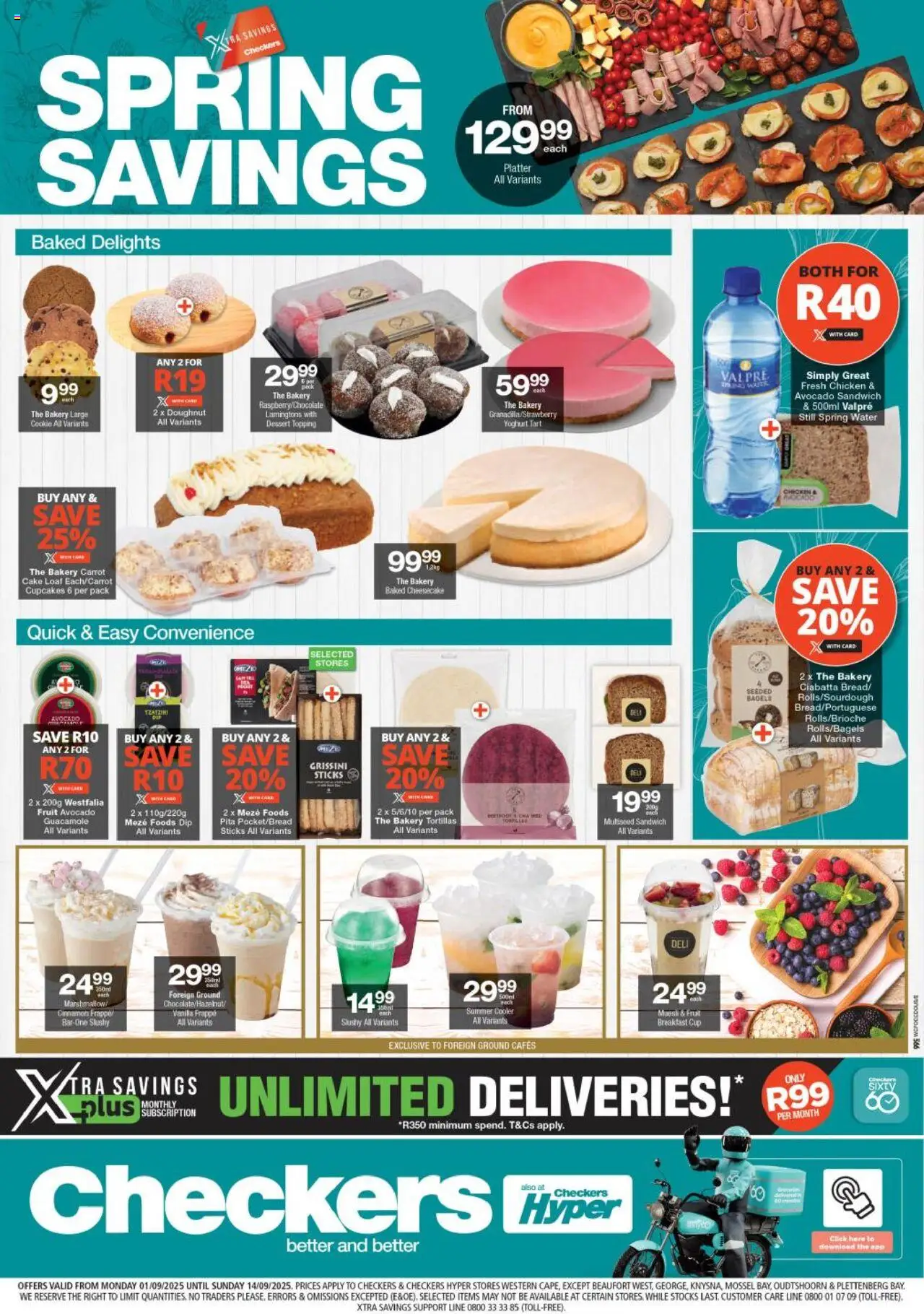 Checkers Western Cape - Spring Savings 01/09 - 14/09/2025 >> Catalogue