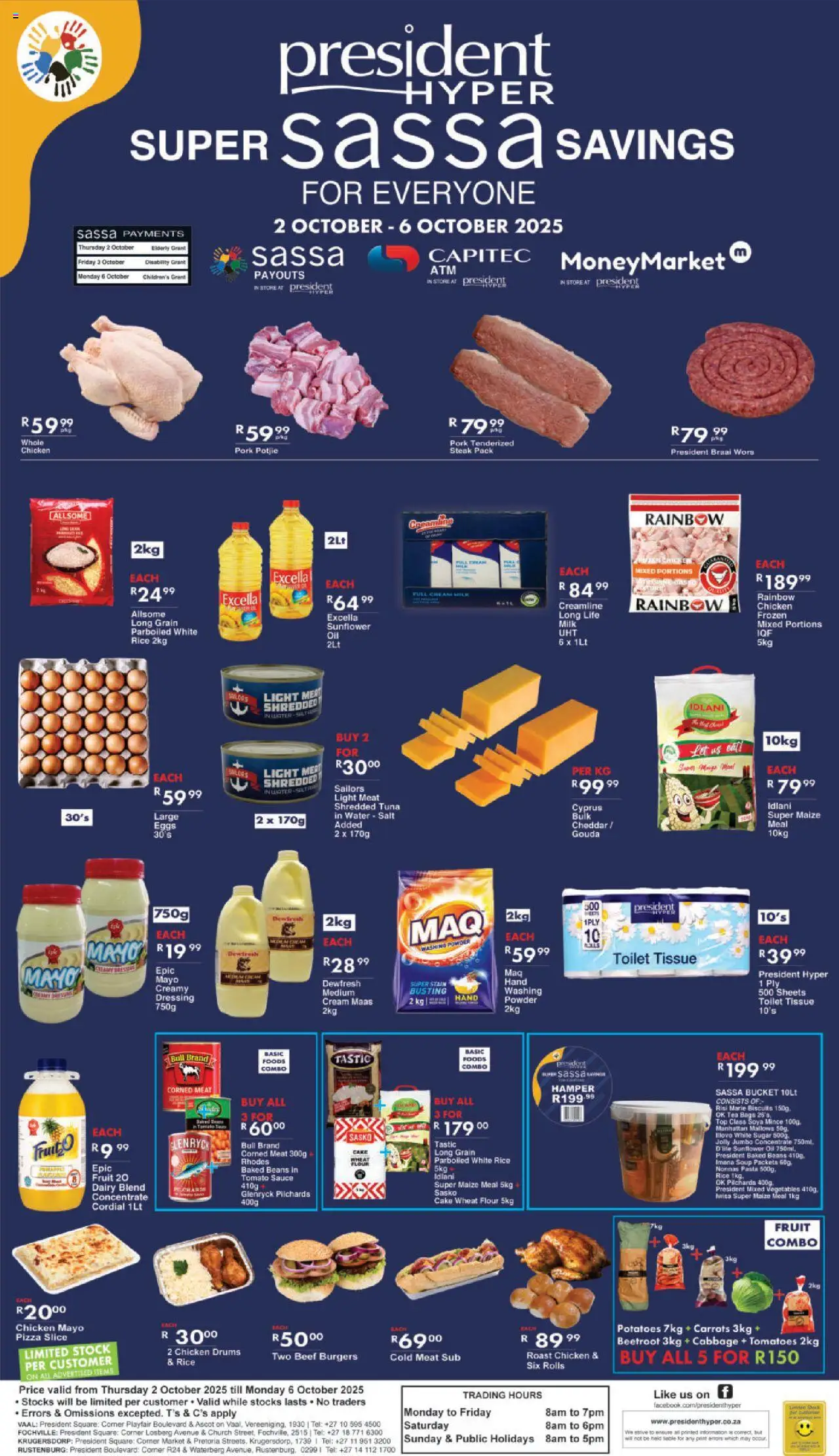 President Hyper Super SASSA Savings from 02/10 - 06/10/2025 > Promotions