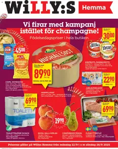 Förhandsgranska reklamblad Aktuella reklamblad Willys Hemma från butik Willys gäller från 22/09/2025