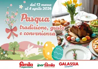 Anteprima dell'opuscolo Galassia volantino Pasqua dal negozio Galassia valido da 12/03/2026