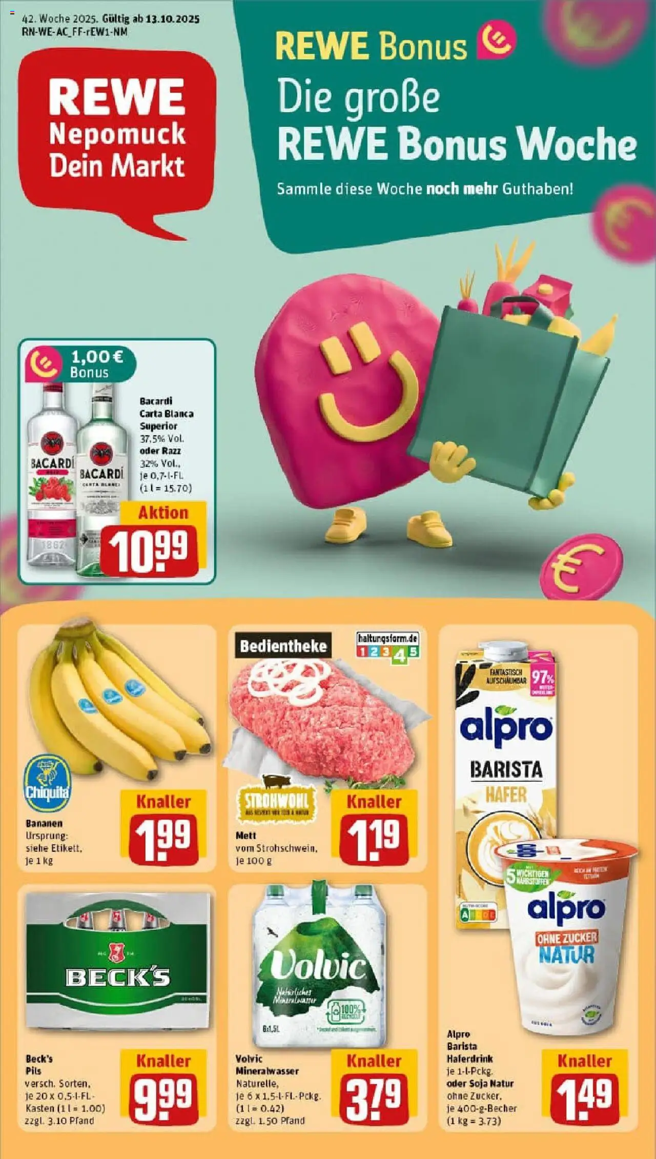 REWE Prospekt ab 13.10.2025 nächste Woche - Prospekt Würselen / Broichweiden	
