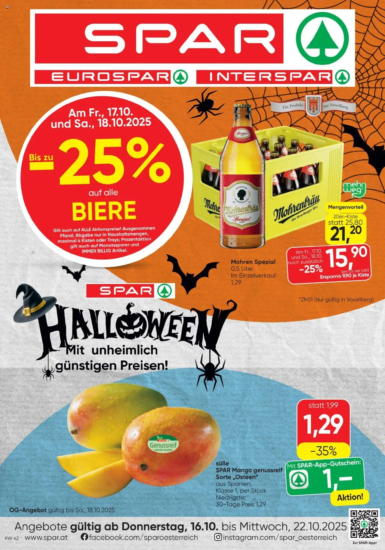  SPAR Flugblatt 16.10.2025 - Prospekt "Aktuelle Angebote" - Seite 1