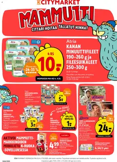 Kaupan K-Citymarket Tarjoukset esikatselu, voimassa 04/08/2025