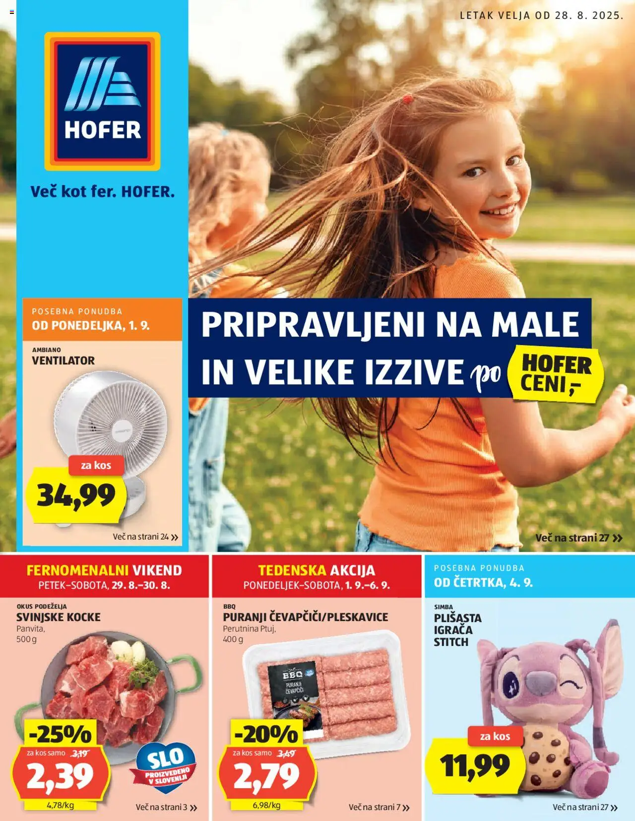 Hofer Katalog od 28.08.2025 - aktualna ponudba - stran 1