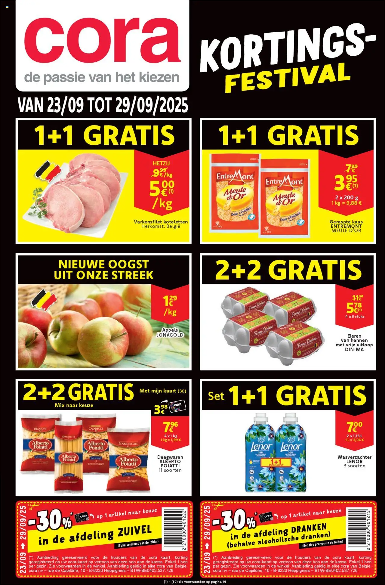 Cora shop Folder week 39 geldig vanaf 23/09/2025 - Paginanummer 1