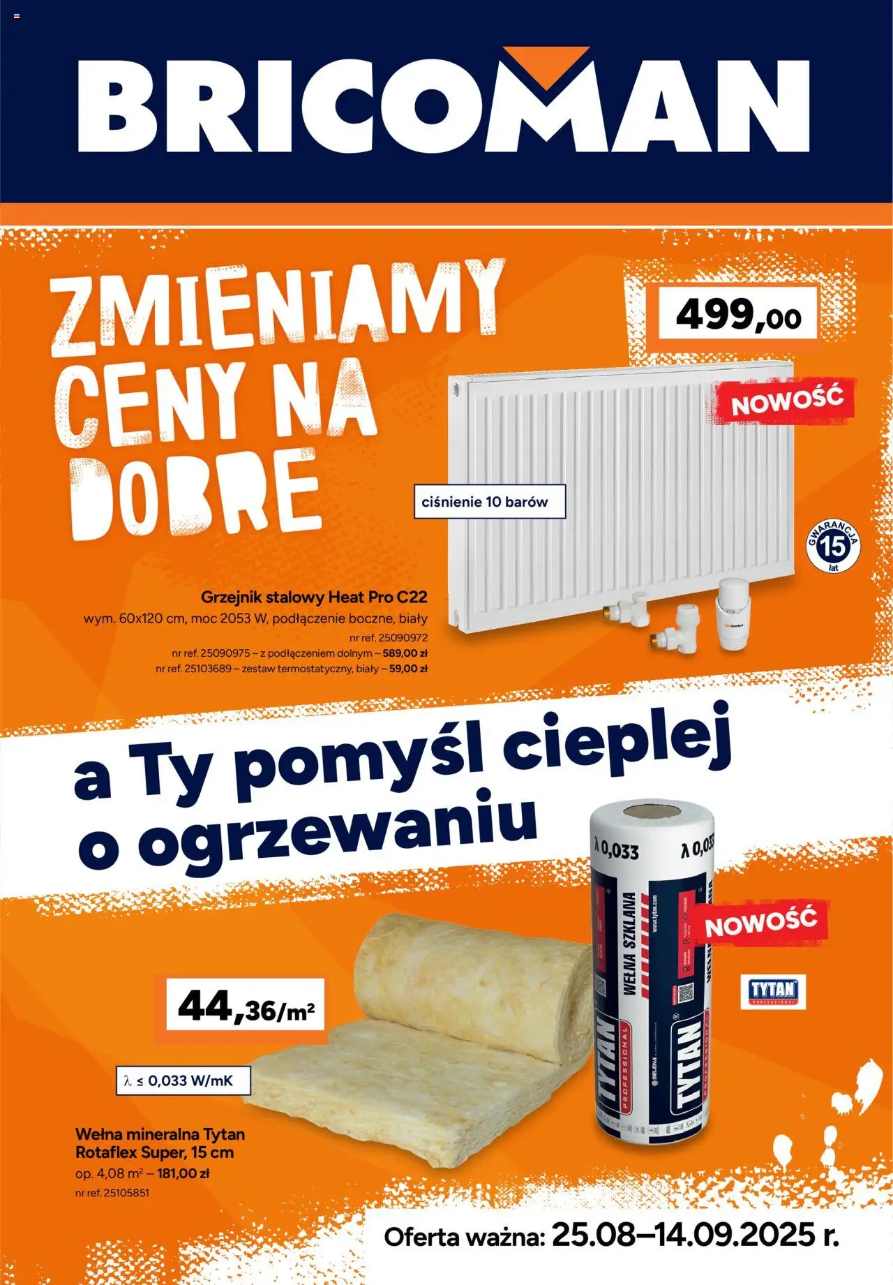 Bricoman Gazetka od 25.08.2025 - Nowa Gazetka - Numer strony 1