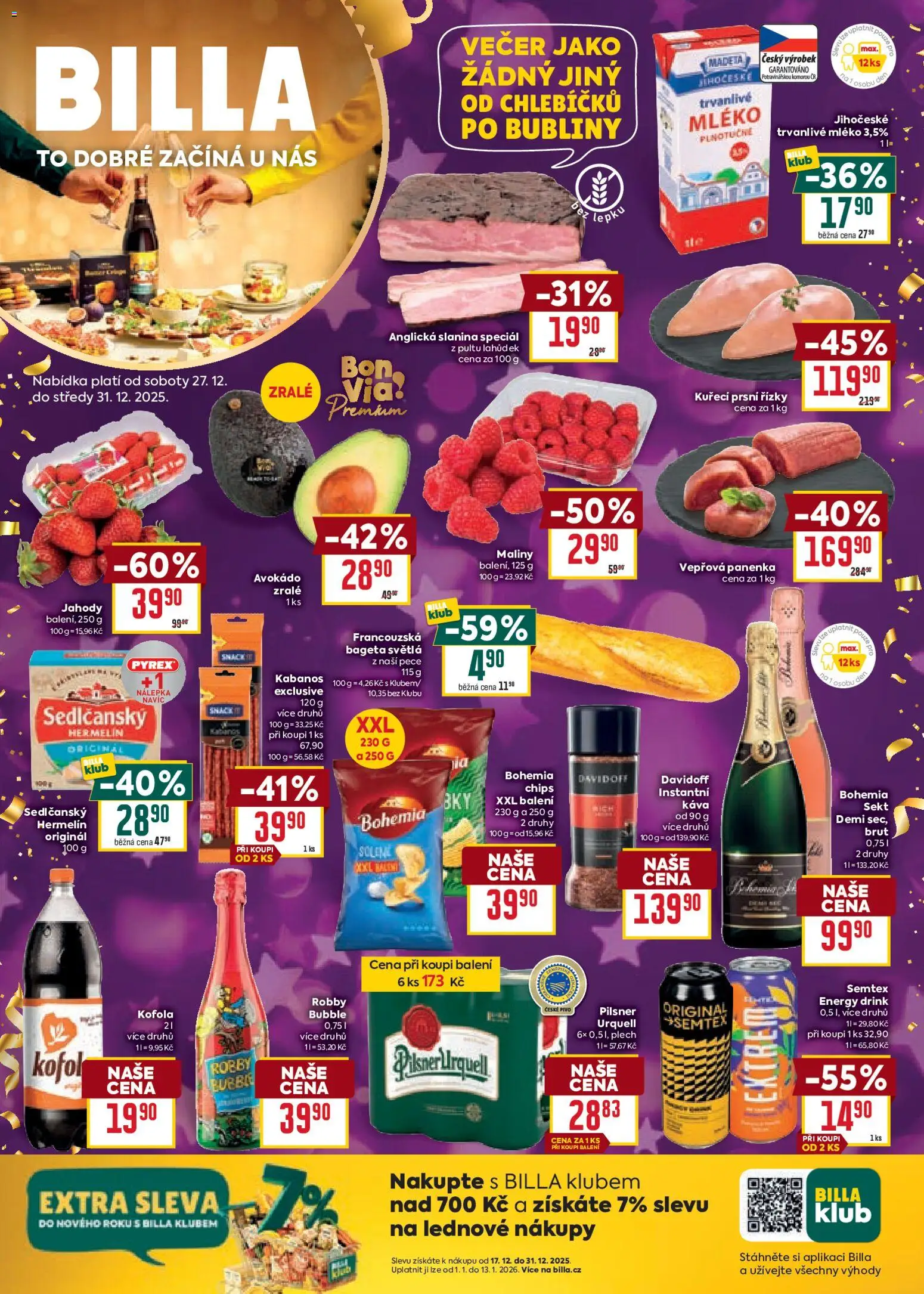 Náhled nabídky: Billa Malý leták platný od 27.12.2025