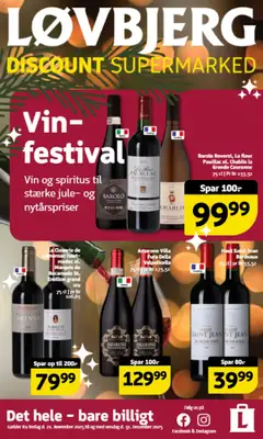 Eksempel på tilbudsavis Vin Festival 2025 fra butik Løvbjerg gyldig fra 21/11/2025