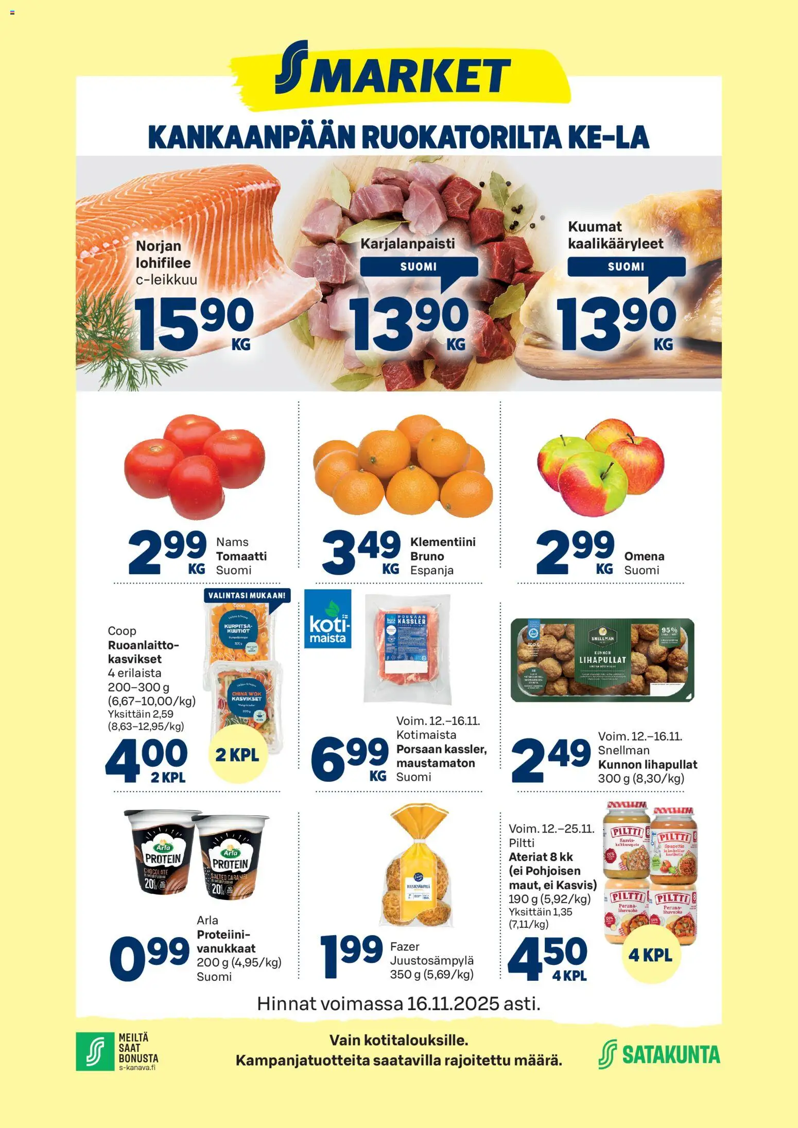 Kaupan S-market Kankaanpää esikatselu, voimassa 12/11/2025