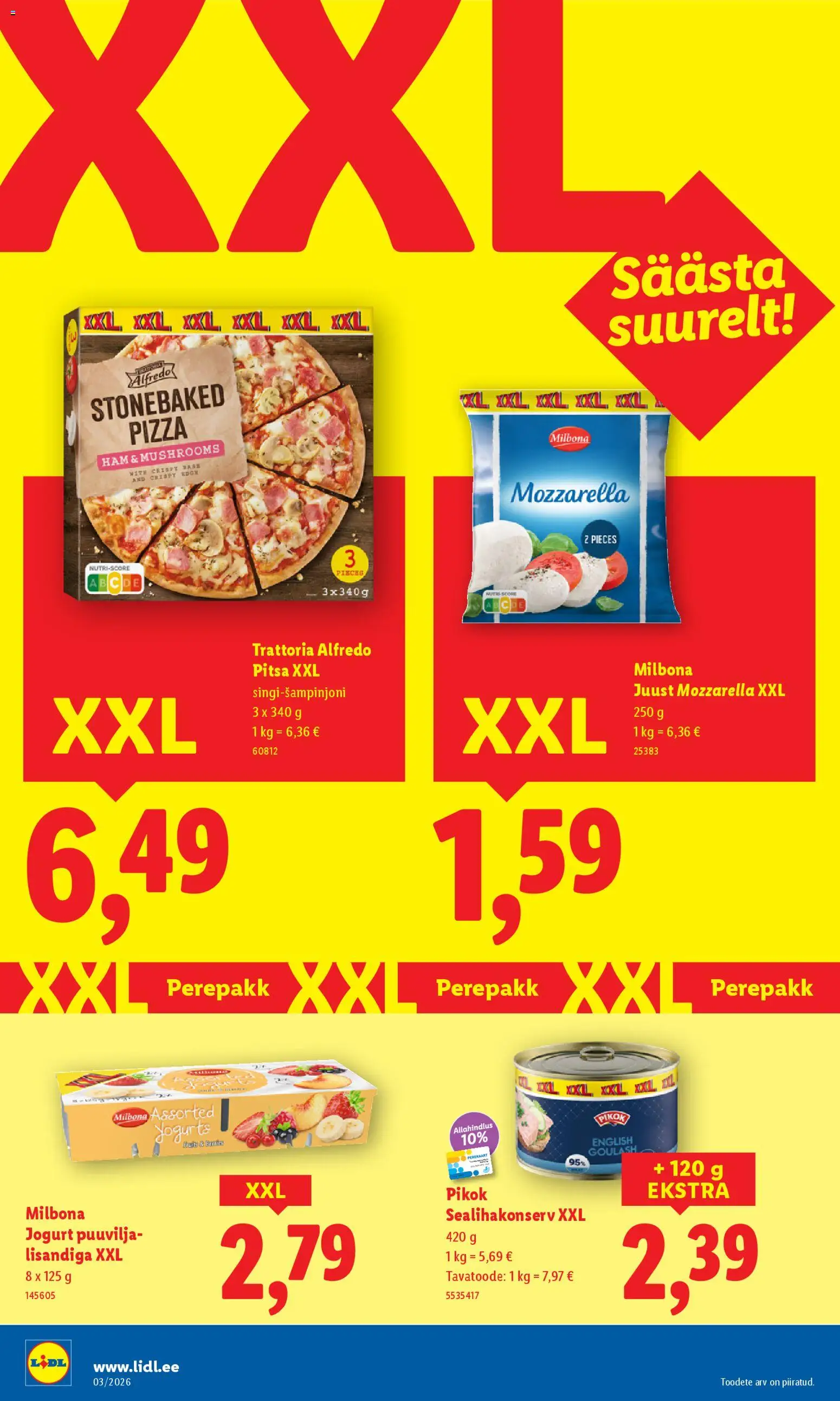 Lidl kliendilehe eelvaade alates 2026.01.12