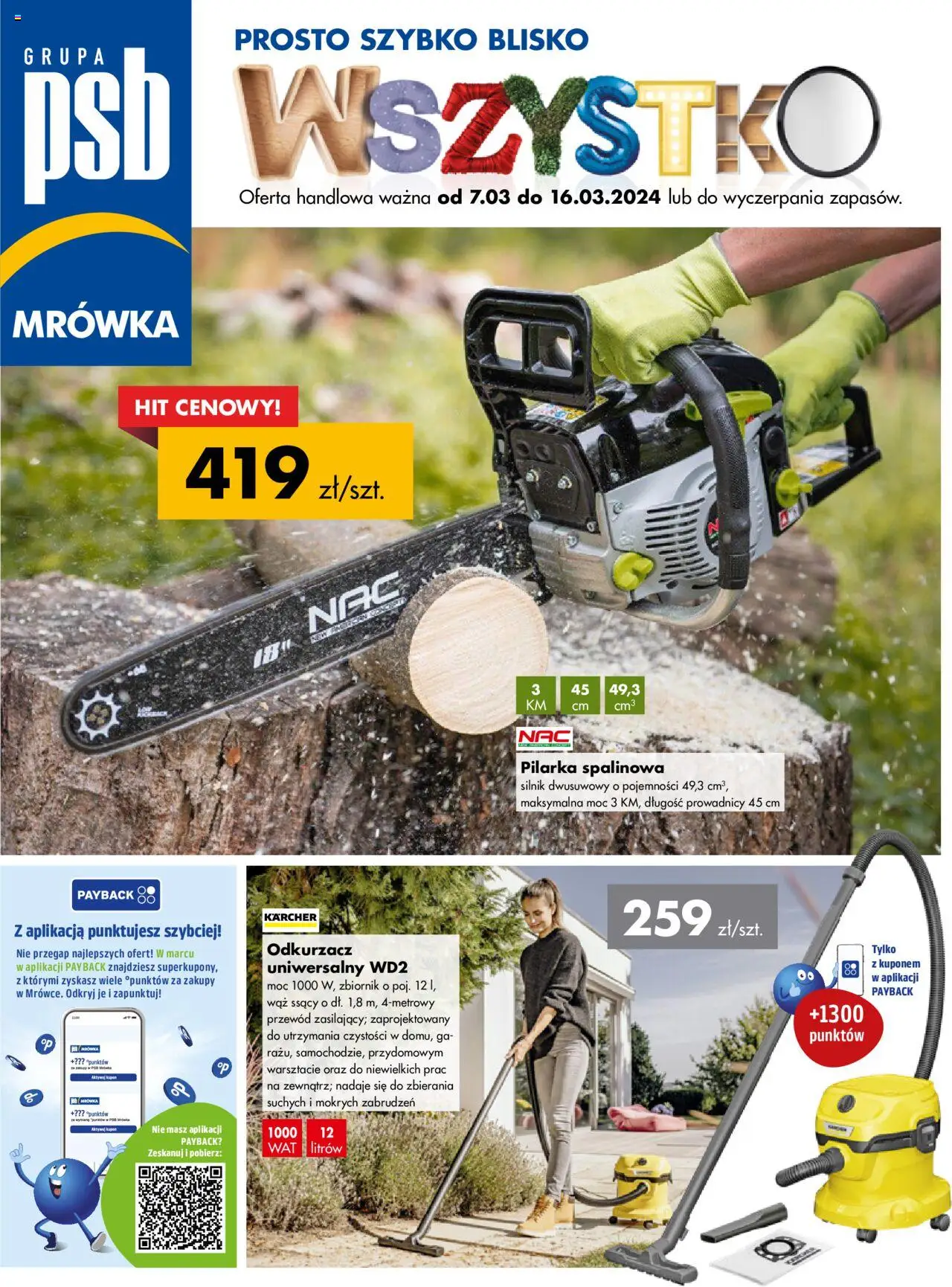 MRÓWKA Gazetka 07.03.2024 - 16.03.2024 - Gazetka promocyjna - Numer strony 1 - Odkurzacz