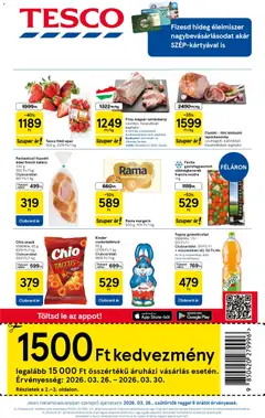 Tesco - Tesco aktuális akciós újság megtekintése, amely érvényes 2026.03.26.-től