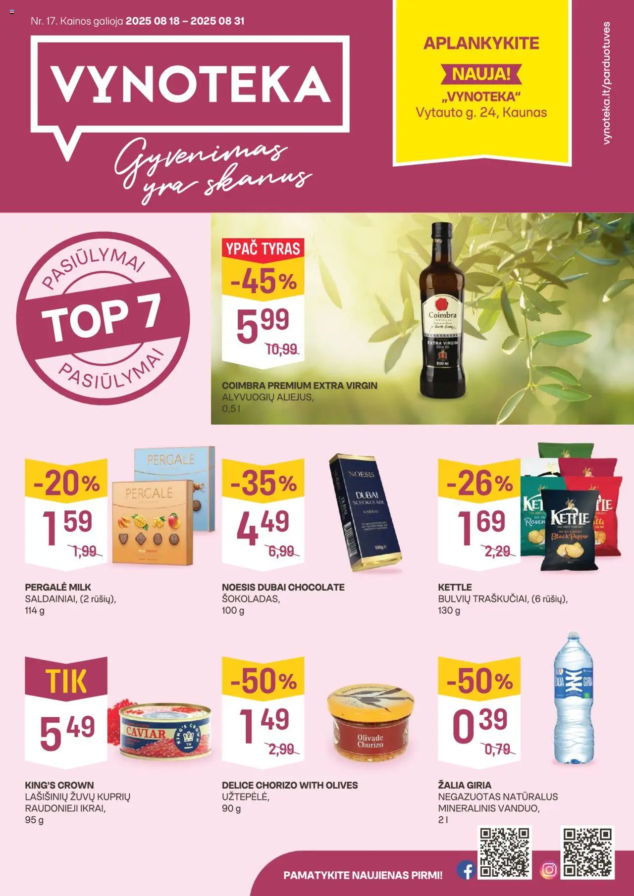 VYNOTEKA leidinys galioja nuo 2025.08.18 – puslapio numeris 1