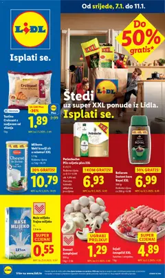 Pregled letka Ponuda trgovine Lidl vrijedi od 07.01.2026