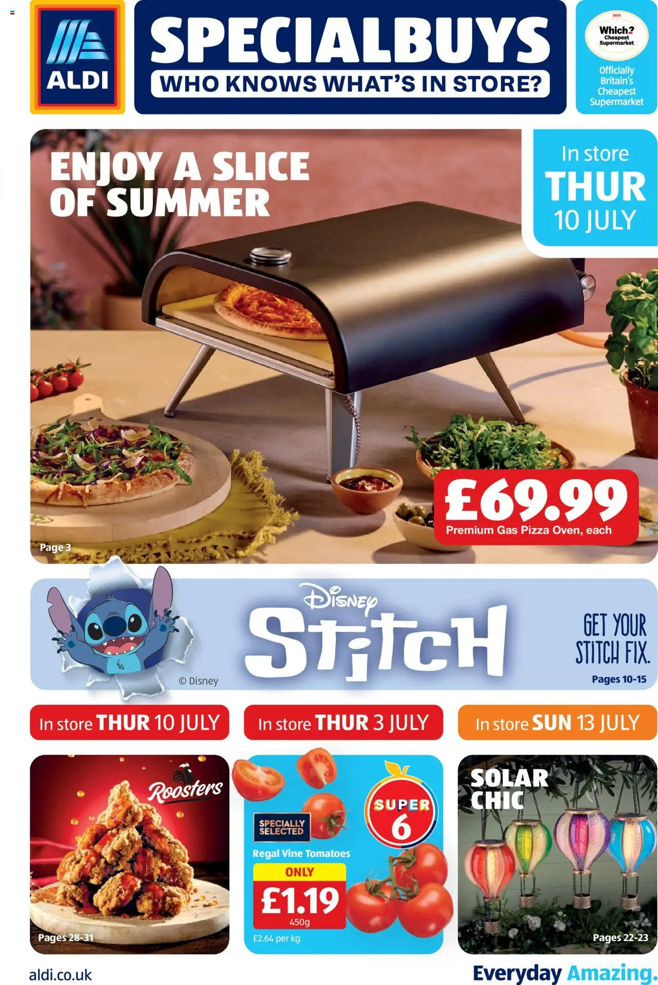 Aldi shop Weekly offers UK Specialbuys valid from 10/07/2025 - Page number 1 - Pizza, Tomatoes