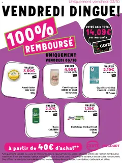 Prévisualisation de Les offres 100% au cora Rocourt Vendredi du magasin Cora formulaire valide 03/10/2025