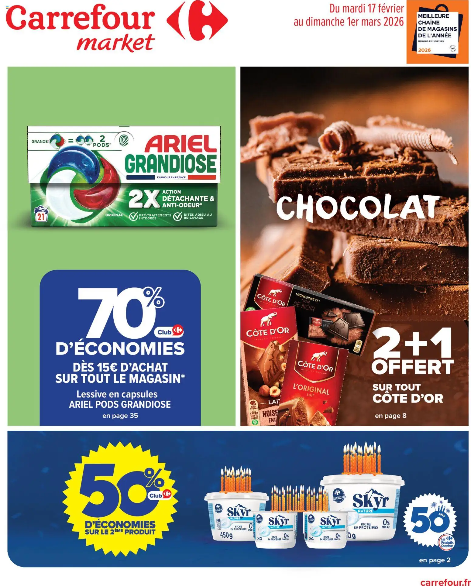 Prévisualisation de Catalogue de la semaine 8 du magasin Carrefour Market formulaire valide 17/02/2026