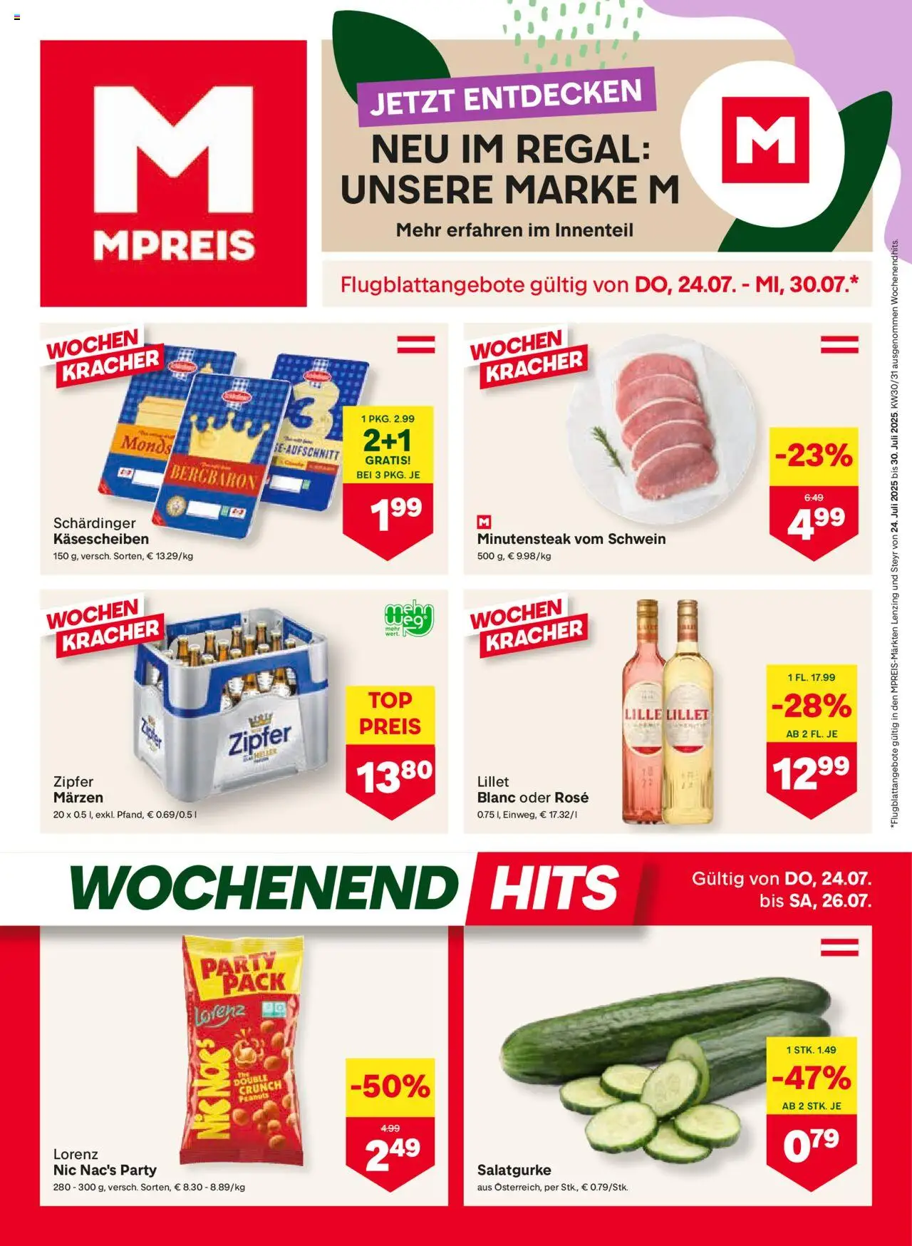  MPREIS Lenzing ab (24.07.2025 - 30.07.2025) - Seite 1 - Regal