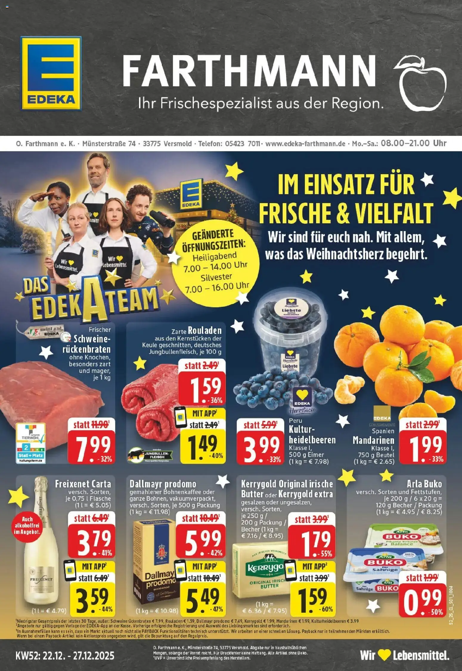 Vorschau von dem Prospekt des Geschäftes Edeka, gültig ab dem 22.12.2025