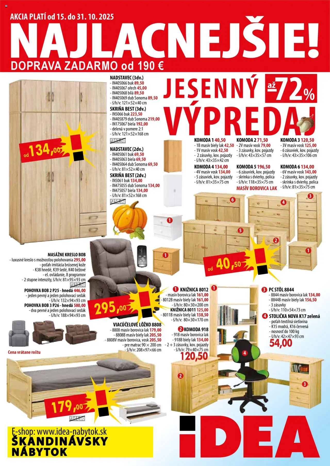 IDEA nábytok Leták (15.10. - 31.10.2025) - Akčná ponuka
