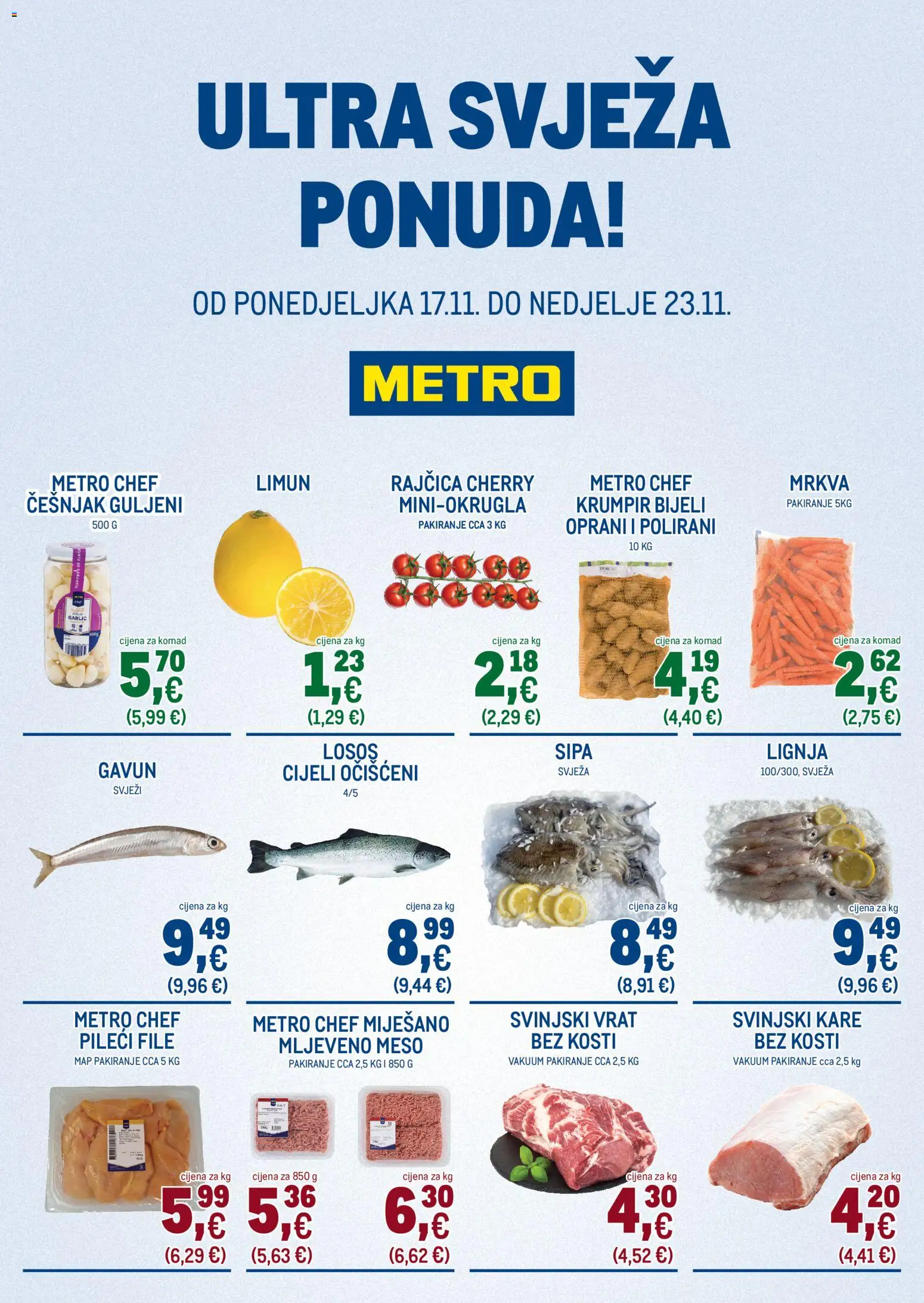 Pregled letka Ultra svježa ponuda trgovine Metro vrijedi od 17.11.2025
