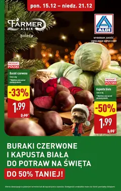 Pogląd gazetki "Buraki i kapusta" ze sklepu Aldi ważnej od 15.12.2025