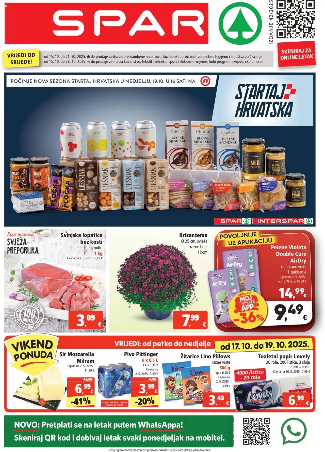 Spar aktualni Katalog vrijedi od 15.10.2025 - tjedna akcija broj stranice 1