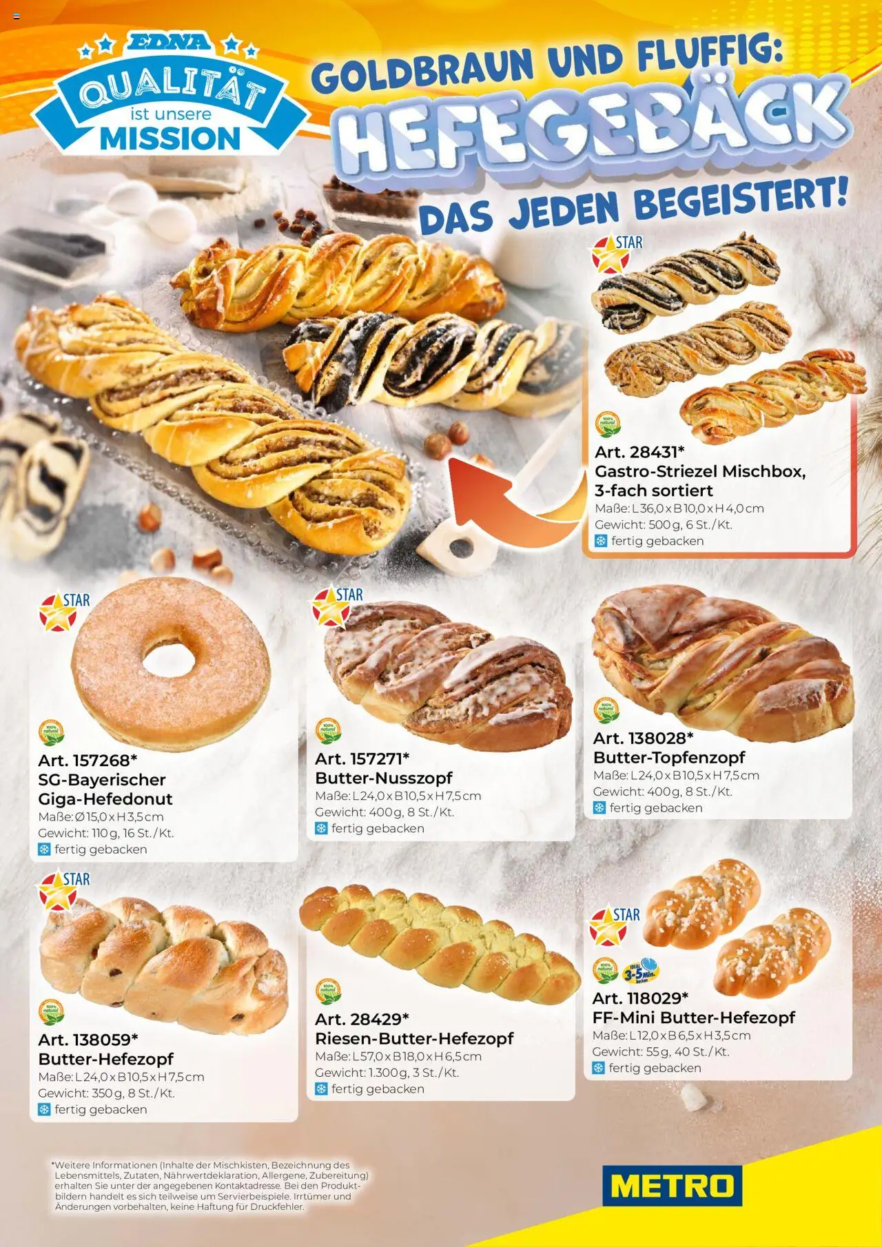  Metro Angebote EDNA Hefegebäck ab (von Samstag 09.08.2025) - Seite 1