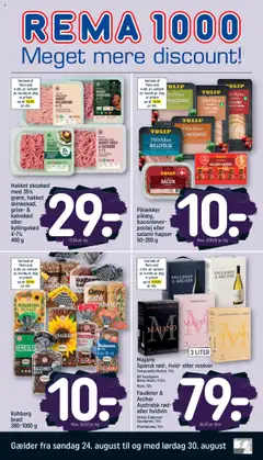 Eksempel på tilbudsavis Tilbudsavis fra butik Rema 1000 gyldig fra 24/08/2025