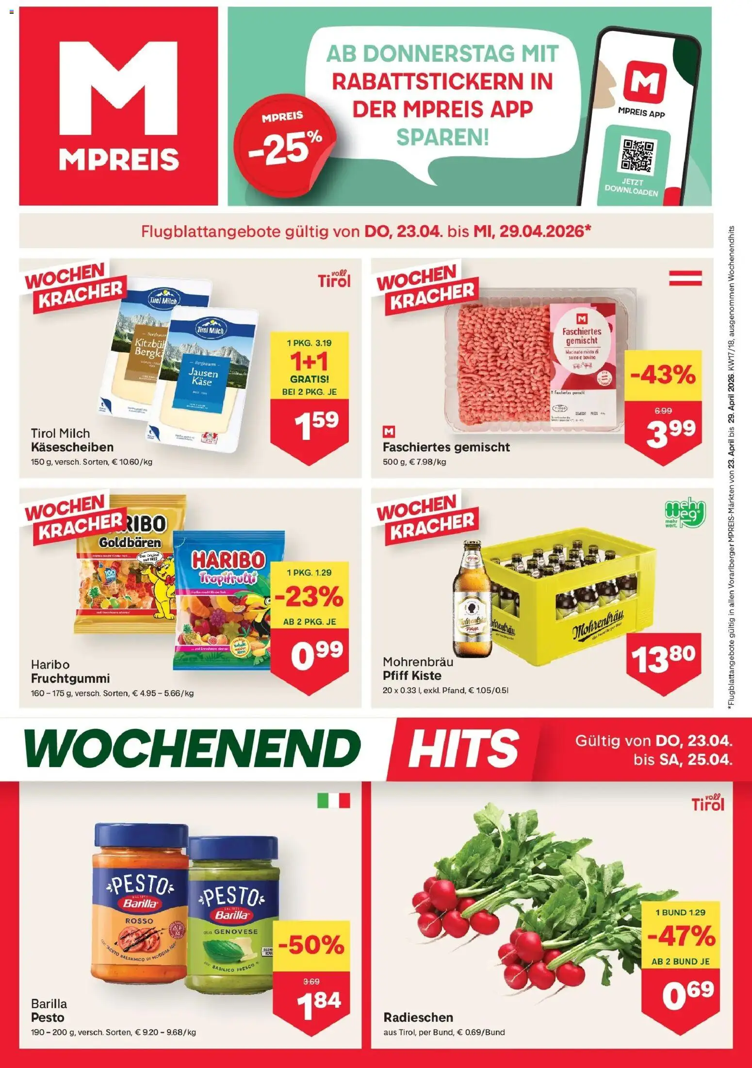 Vorschau der Angebote: MPREIS MPREIS St.Gallenkirch gültig ab 23.04.2026