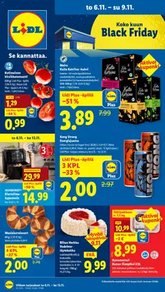 Kaupan Lidl Black Friday esikatselu, voimassa 06/11/2025